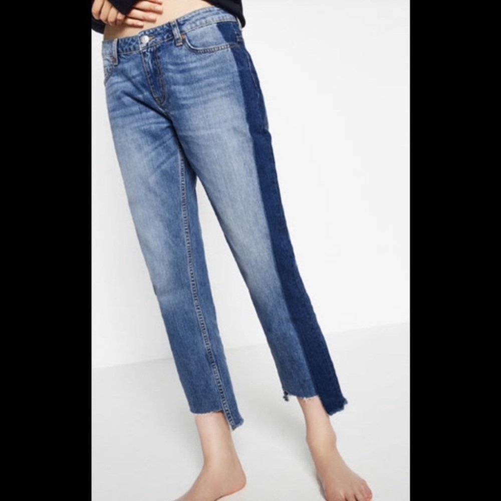 Zara Relaxed Fit Jeans 2 Tone size 0